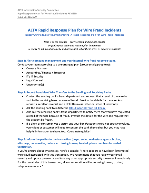RapidResponsePlan